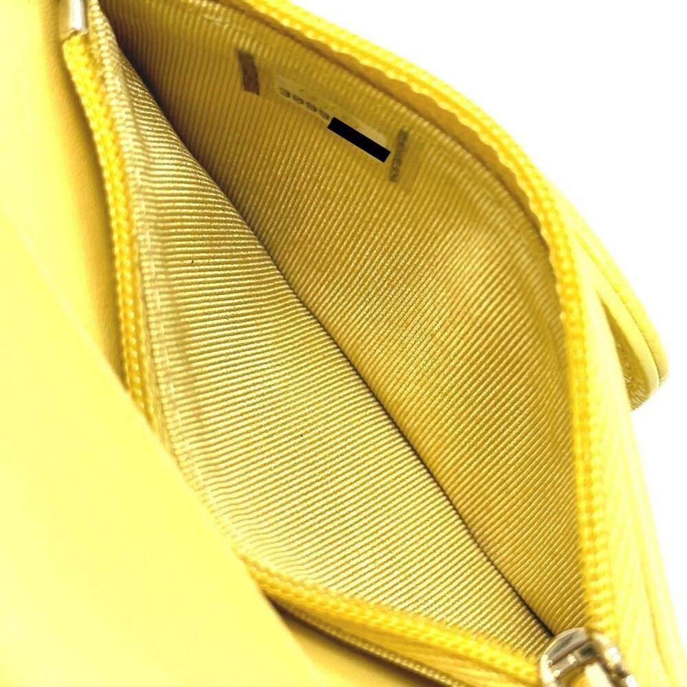 CHANEL Authentic Yellow Caviar Leather Logo Wallet - Picture 12 of 16